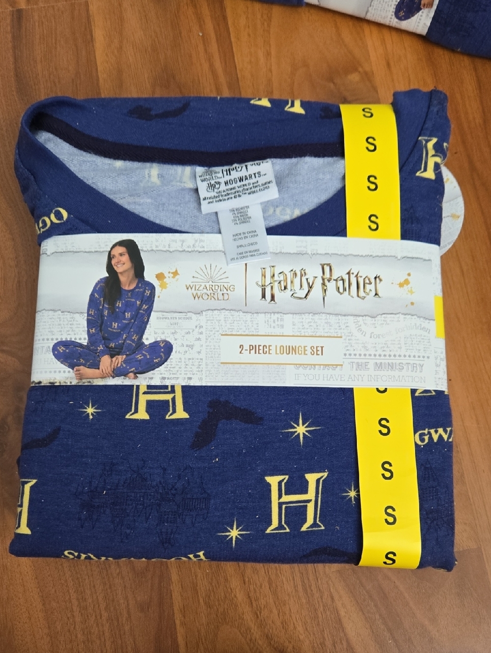 Warner Bros. Harry Potter Navy Blue & Yellow 2-Piece Kids Pajama Set